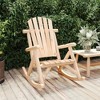 vidaXL Patio Rocking Chair 27.2"x37.8"x39.8" - Solid Spruce Wood Construction,Comfortable Seating, Gentle Rocking Design, Easy Assembly - 2 of 4