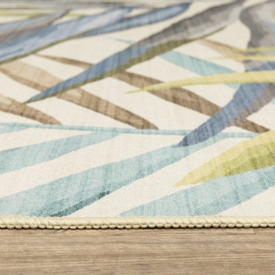 Oriental Weavers Fiji FIJ03 Beige/ Multi Indoor/Outdoor Area Rug - 3'6" x 5'6"