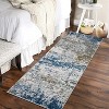 2'x6' Machine Washable Runner Rug, Non-Slip Low Pile Carpet for Hallway, Bedroom, Living Room, Kitchen, Dining Room, Grey - 3 of 4
