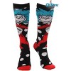 HalloweenCostumes.com One Size Fits Most Women  Dr. Seuss Thing 1 & Thing 2 Costume Knee High Socks for Adults., Black/Red/Blue - 3 of 4