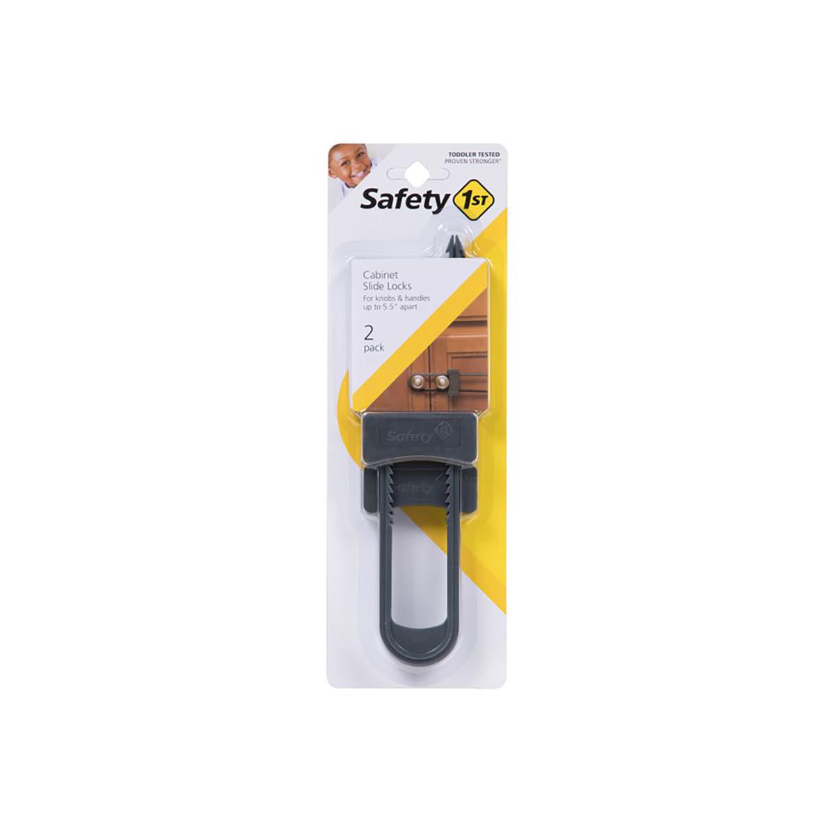 Safety 1st Black Plastic Decor Slide Lock 2 pack
