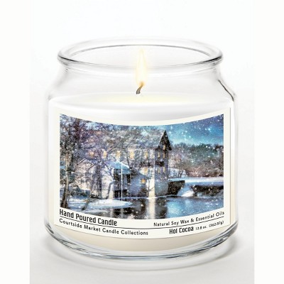 Winter Wonderland Hot Cocoa Soy Wax Candle with Silver Lid