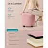 Round Storage Ottoman, Ottoman with Storage, 17.7" Dia. x 17.5" H, Sturdy Footrest with Legs, Supports 330 lb, for Living Room & Bedroom - 4 of 4