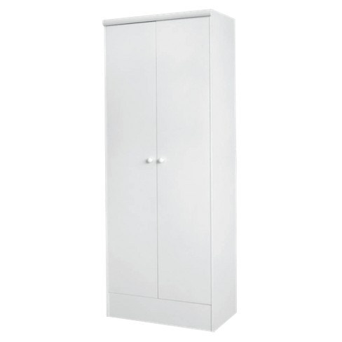 2 Door Pantry Wood White Target