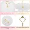 Unique Bargains 3 Tier Dessert Cupcake Stand Round Cup Cake Holder Tower White Gold Tone - 3 of 4