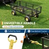 900 LBS Garden Cart on Wheels with Adjustable Handles,Heavy Duty Steel Garden Wagon with Removable Mesh Sides to Convert into Flatbed,for Lawn Farm - 3 of 4