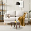 Gericco 65" Deep Seat Loveseat Sofa, Mid Century Modern Couches for Living Room, Small Couches for Small Spaces Couches with Wooden Legs - 3 of 4