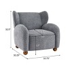 Christopher Knight Home Greer Modern Wooden Upholstered Wingback Accent Chair - 3 of 4