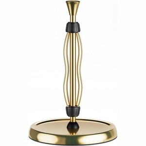 Premium Stainless Steel Kitchen Roll Holder with Double Ratchet Mechanism - Decorative for Kitchen - 1 of 4