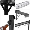 8x5ft Grill Gazebo Canopy w/LED Lights, 2 Shade Panels, Bottle Opener & Hooks – BBQ Shelter for Backyard, Patio, Garden - 4 of 4