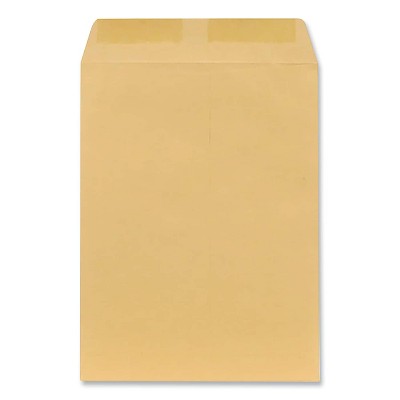 Universal Kraft Clasp Envelope, #10 1/2, Square Flap, Clasp/Gummed Closure, 9 x 12, Brown Kraft, 100/Box