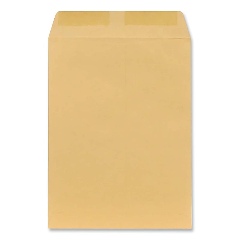 Universal Catalog Envelope #10 1/2 Square Flap Gummed Closure 9 x 12 Brown Kraft. 100/Box 44102, 1 of 2