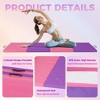4 Pads Folding Gymnastics Mat&Yoga mat,Portable Home Gym Floor Pad for for Pilates, Aerobics, and Martial Arts Fitness Training，Pinkish purple - 2 of 4