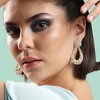 SOHI Women's Gold  Textured Teardrop Earrings - 3 of 3
