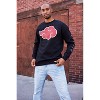 Ripple Junction x Naruto Shippuden Men's Sweatshirt Anime Akatsuki Cloud with Anti-Village Symbols - image 3 of 4