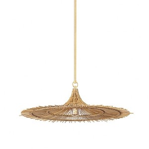 Troy Lighting Costa Mesa 1 - Light Pendant in  Vintage Gold Leaf - 1 of 1