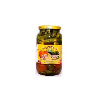 Zakuson Assorted Tomato & Pickles 33.8 fl oz - Gourmet Selection Of Delicious Tomato And Pickle Flavors - Perfect For Snacks,