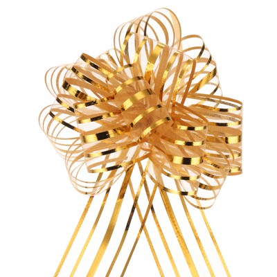 Unique Bargains Christmas Wedding Car Basket Gift Wrapping Big Organza Pull Bow 10 Pcs