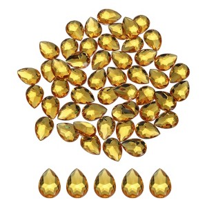 Unique Bargains Flat Back Acrylic Teardrop Rhinestone Embellishments 50 Pcs - 1 of 4