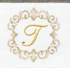 Linum Home Textiles 100% Turkish Cotton MONICA Gold Thread 2PC Embellished Hand Towel Set - 3 of 3