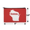 Wisconsin WI Home State Solid Red Officially Licensed Makeup Cosmetic Bag Organizer Pouch - 4 of 4