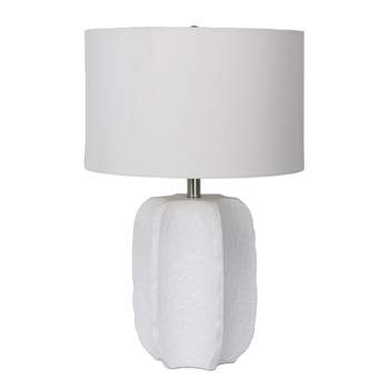SAGEBROOK HOME 24" Textured Jagged Table Lamp White