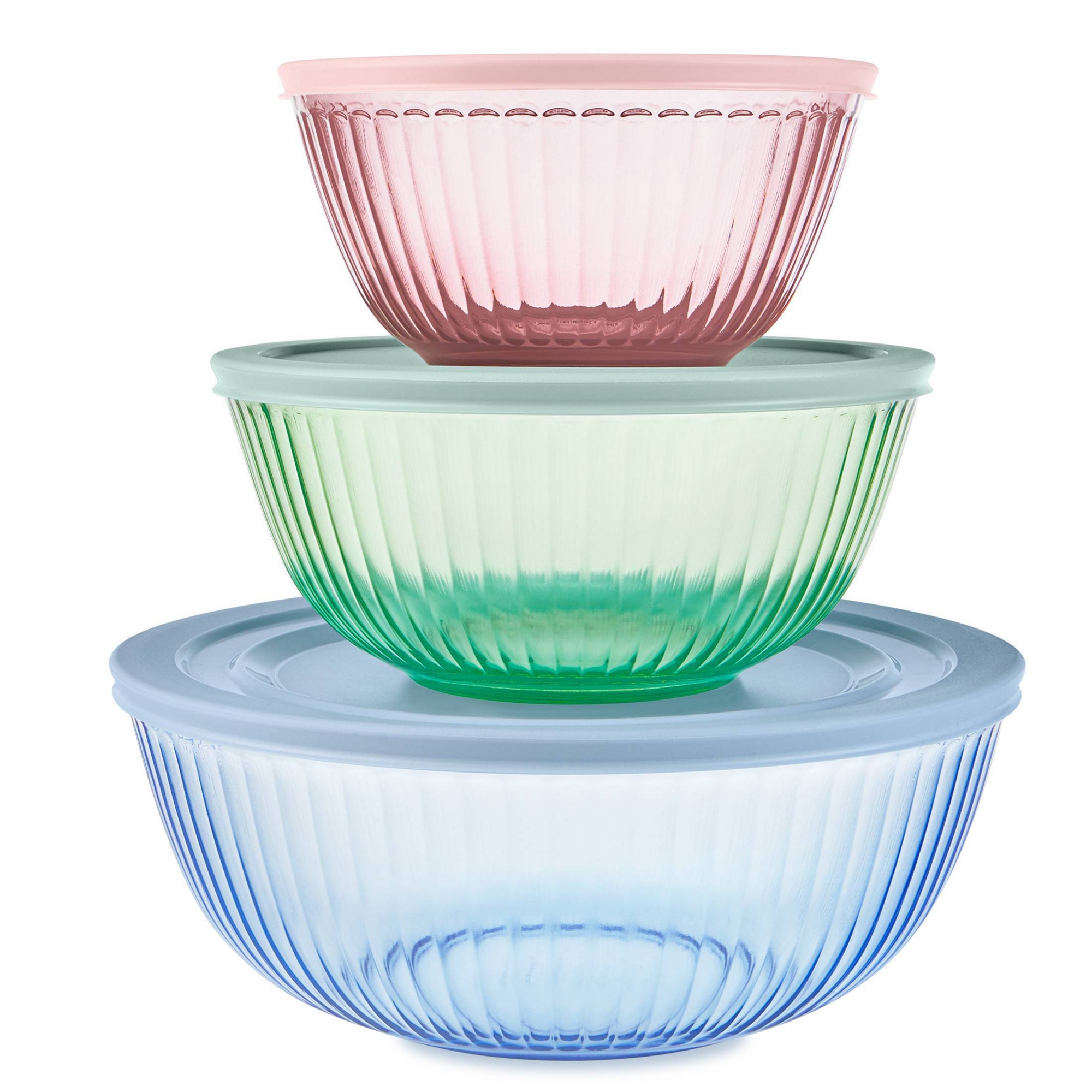 Pyrex Simply Store Tint 6pc Lidded Mixing Bowl Set