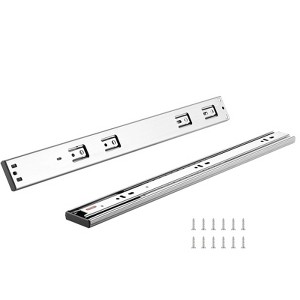 VEVOR 6 Pairs of 18 Inch Drawer Slides Side Mount Rails, Heavy Duty Full Extension Steel Track, 100 Lbs Load Capacity, Silver - 1 of 4