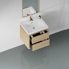 SEVOBAL Bathroom Storage Cabinets, Floating Bathroom Storage Cabinet, Designed for Wall Mounting, Brown, 23.62"*19.69"*22.44" - 2 of 4