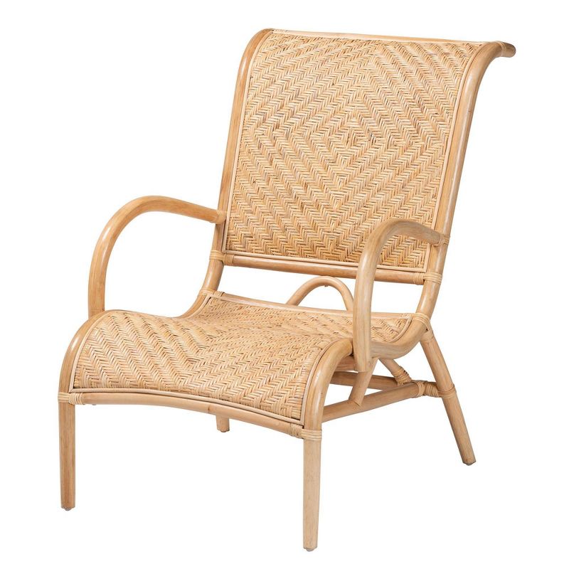 bali &#38; pari Madura Rattan Lounge Chair Natural Brown, 2 of 10