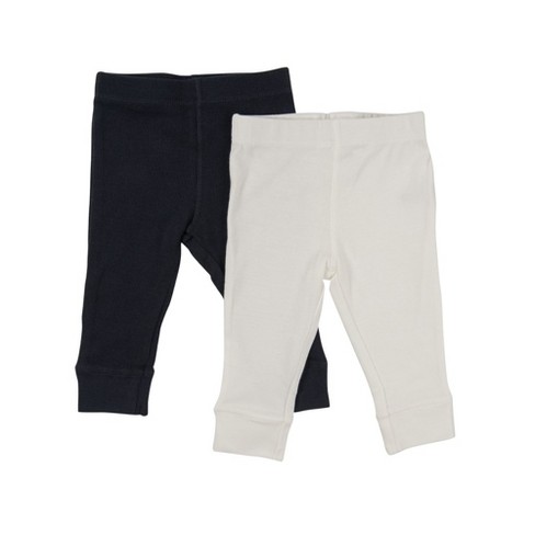 Leveret Baby Two Pack Legging Navy And Off White 24 Month : Target