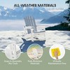 WestinTrends Azura 2-Piece HDPE Plastic Adirondack Patio Chair With 18" Side Table Set - 3 of 4