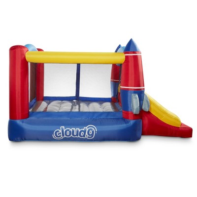 Cloud 9 Rocket Theme Inflatable Bounce House with Slide