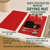 LunaLulinlk 2 Pack, Red Microfiber Dish Drying Mats -Quick-Drying, Washable, and Reusable Pads - Perfectly Sized 20"x15" - 3 of 4