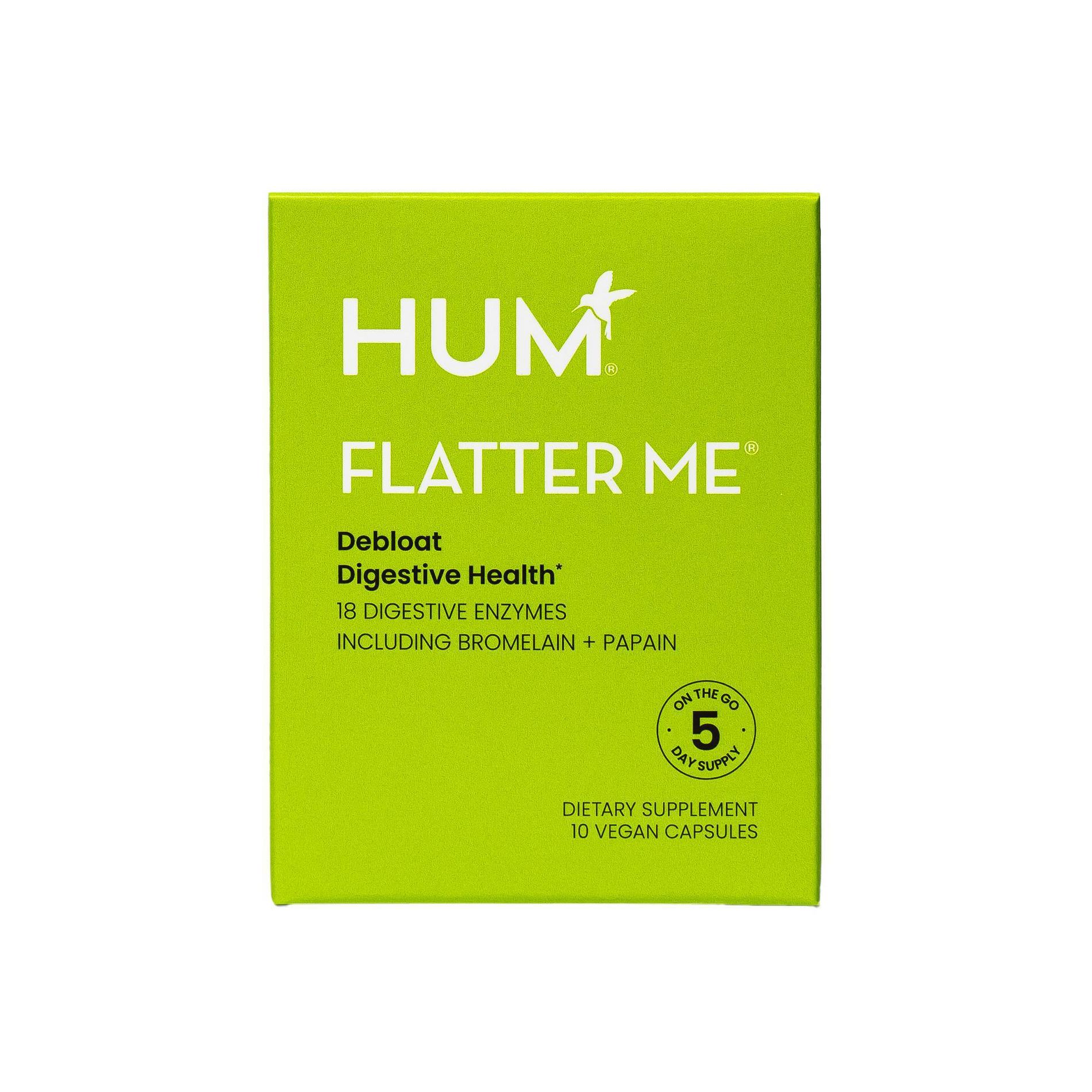 HUM Nutrition Flatter Me Vegan Vitamin Capsules for Bloating Relief
