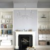 VAXCEL Kedzie 32-in Polished Nickel Modern 9 Light Chandelier Dining Room Hanging Fixture, 2-Tier Candelabra - 2 of 4