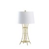 29.25" Kiara Modern Bamboo Metal Table Lamp Satin Gold - Ore International - 3 of 4
