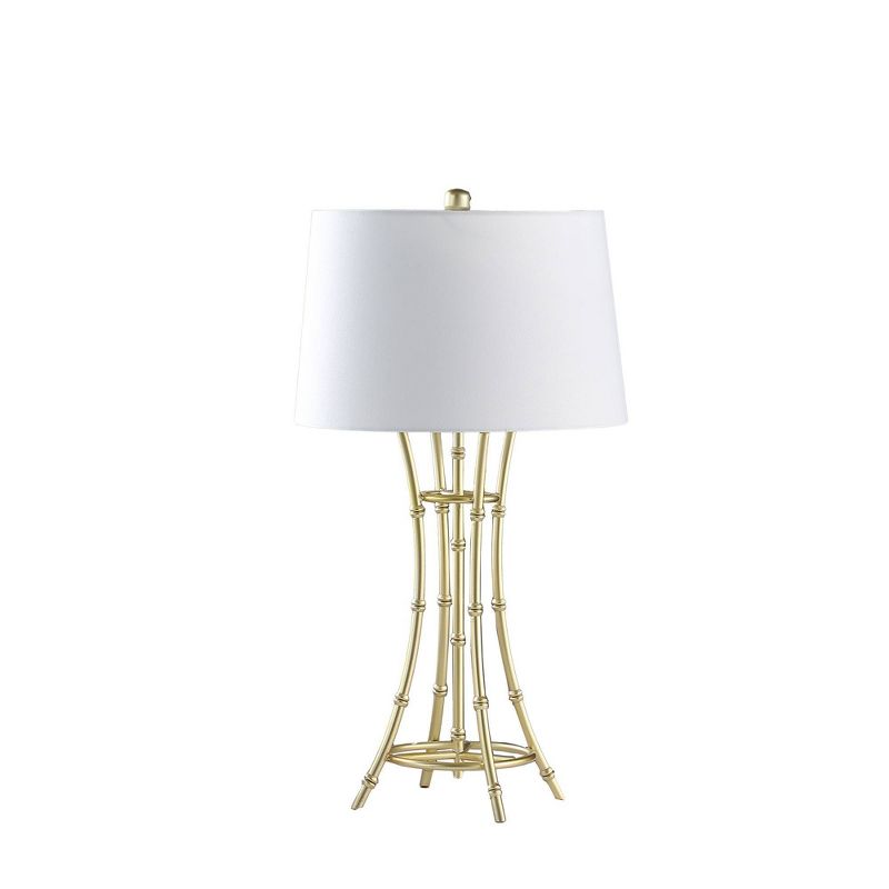 29.25&#34; Kiara Modern Bamboo Metal Table Lamp Satin Gold - Ore International, 1 of 5