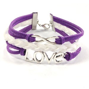 Wrapables Vintage Leather and Rope Infinity Bracelet - 1 of 4