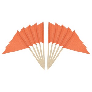 Unique Bargains Small Labeling Marking Cocktail Party Decor Flag Toothpick 100 Pcs - 1 of 4