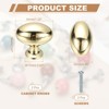 Unique Bargains Zinc Alloy Oval Dresser Cabinet Knobs 1.3" 2 Pcs - 2 of 4