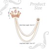 Unique Bargains Crown Hanging Chain Brooch Rhinestone Suit Pins - 2 of 4