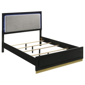 Coaster Home Furnishings Caraway Queen Bed with LED Headboard White and Grey - 1 of 4