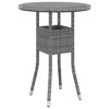 vidaXL 3 Piece Patio Dining Set Poly Rattan Gray - 3 of 4