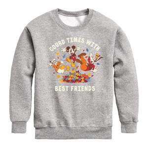 Boys' - Disney - Gourd Times With Best Friends Graphic Long Sleeve Fleece Sweatshirt - 1 of 4