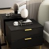 FUFU&GAGA Contemporary Design Two Drawer Nightstand for Bedroom Storage Bedside Dresser - 3 of 4