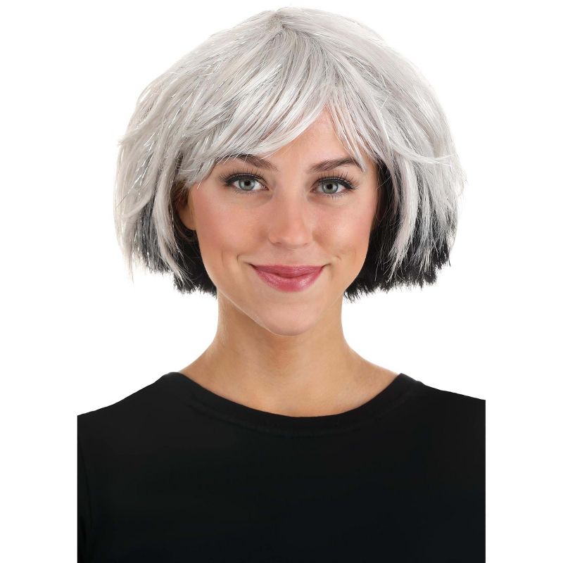 HalloweenCostumes.com One Size Fits Most  Women  PJ Masks Luna Adult Wig, Black/Gray, 1 of 6