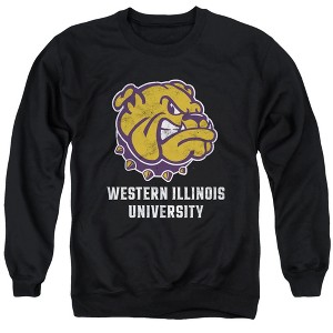 Western Illinois University Official Distressed Primary Adult Crewneck Sweatshirt - 1 of 4