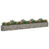 vidaXL Garden Raised Bed 157.5"x31.5"x31.9" Galvanized Steel Silver - 3 of 4