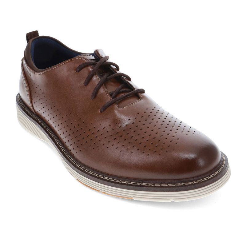 Dockers Mens Elkton Dress Casual Lace Up Oxford Shoe, Cognac, Size 7